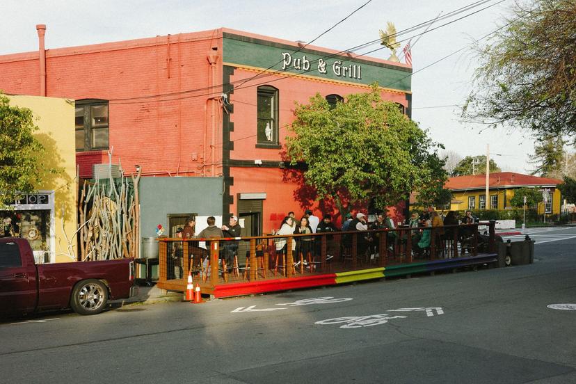 St. Patrick's Day outdoor bar