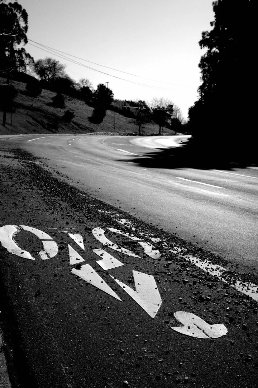 Bike Lane littered with rocks